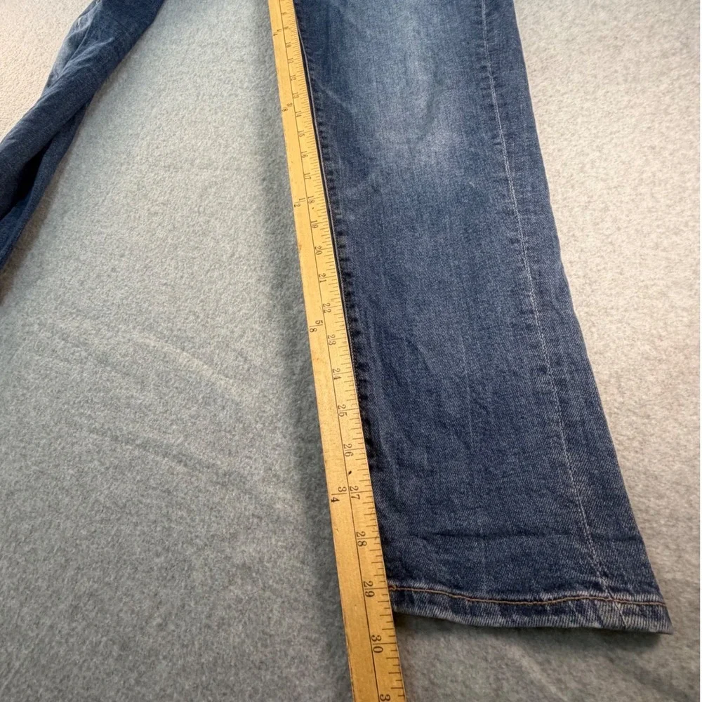 DL1961 Riley Straight Boyfriend Jeans Blue Adams Distressed 12285 Womens Size 28